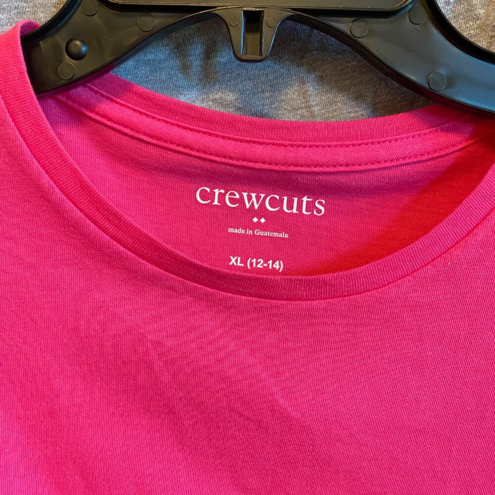 Crewcuts girl’s ruffle sleeve t shirt size XL Hot Pink - Picture 6 of 7